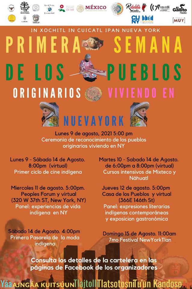 Semana Cultural de los Pueblos celebrará el séptimo aniversario del NewYorTlan
