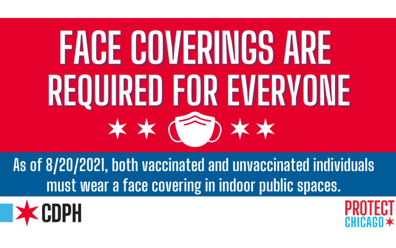 Chicago: Restablecen uso obligatorio de mascarillas en interiores. | Foto: Cortesía del Chicago Department of Public Health.