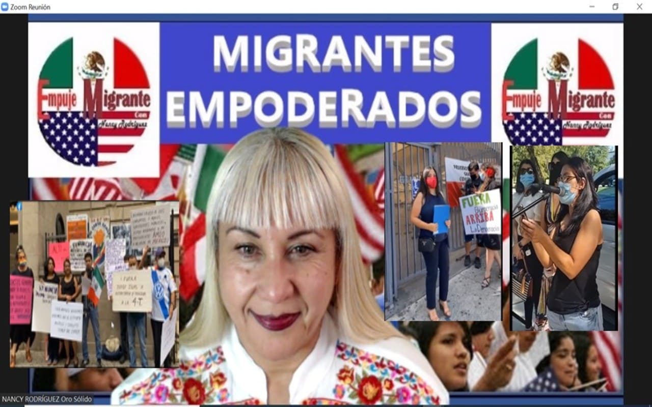 Protestan migrantes mexicanos ante abusos y maltratos en los consulados en USA. | Foto: Enfoque Migrante.
