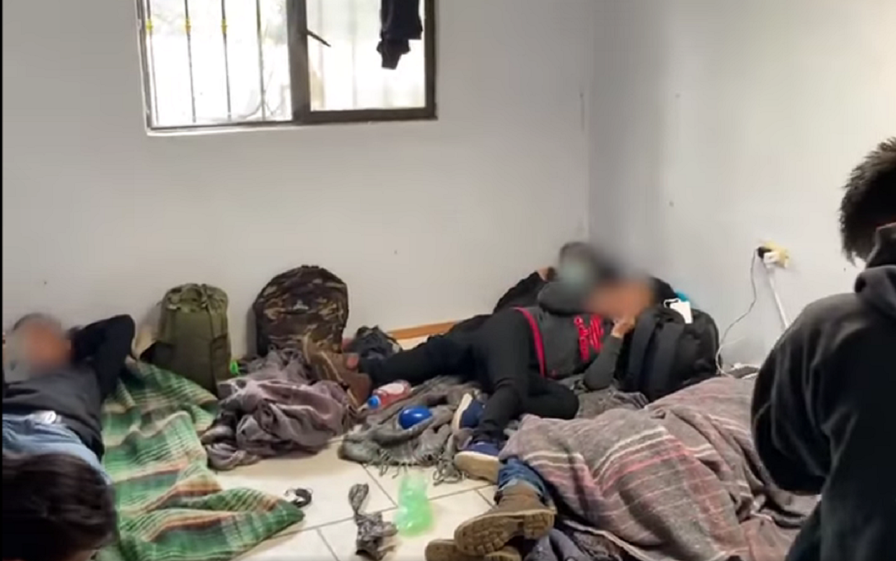 Imágenes de los migrantes detenidos en una casa de seguridad de Aguascalientes, en México. | Foto: INM.