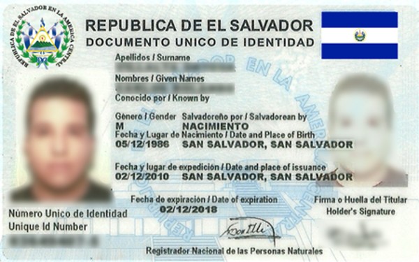 El DUI es un documento de identificación para los salvadoreños. | Foto: Registro Nacional El Salvador.