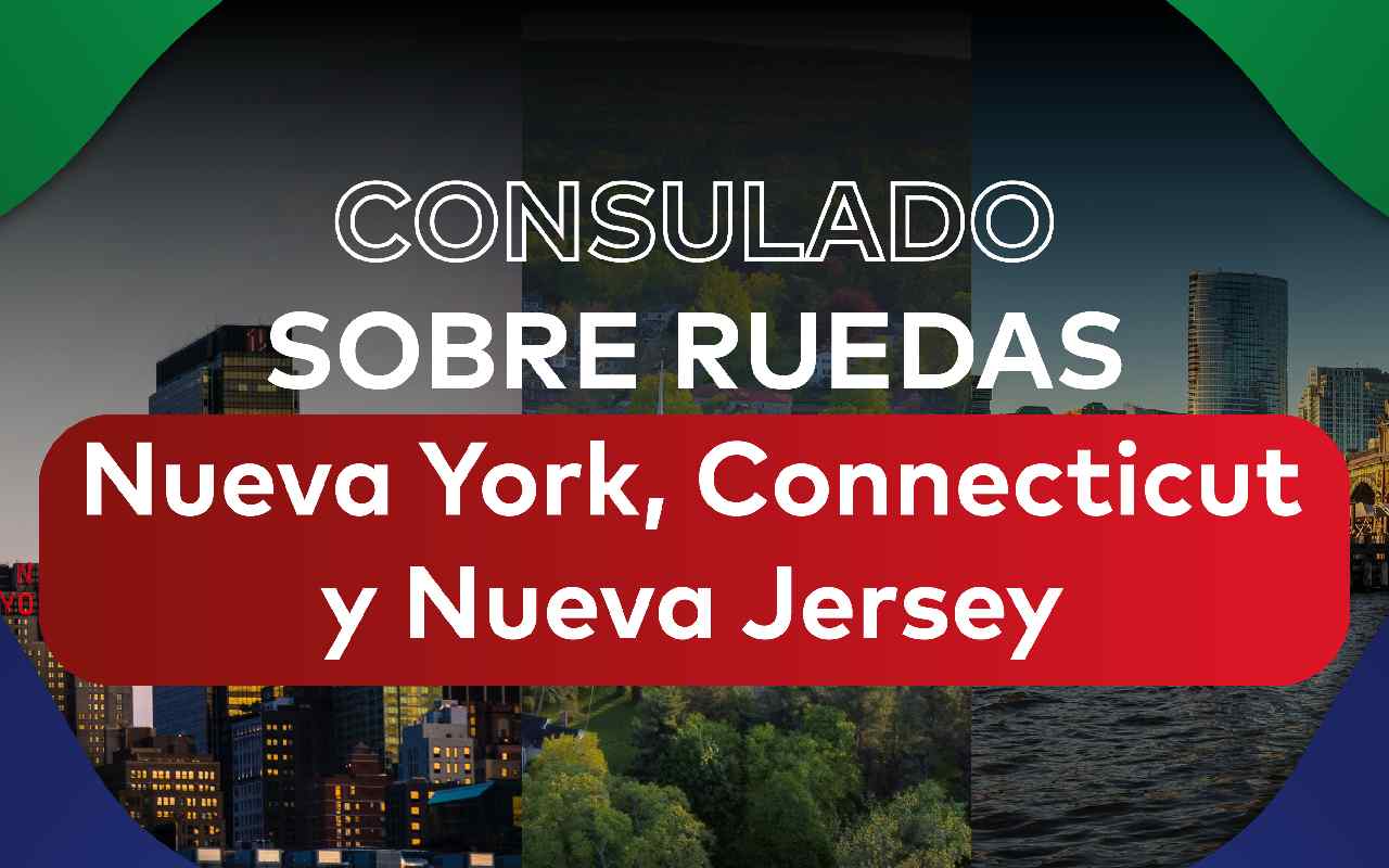 El consulado sobre ruedas de Nueva York se realiza de martes a sábado de 9:00 am a 1:30 pm con previa cita