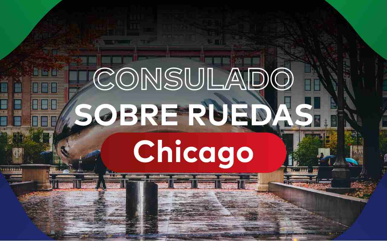 En el consulado mexicano sobre ruedas en Chicago podrás tramitar tu pasaporte, matrícula consular y credencial para votar | Foto: Conexión Migrante