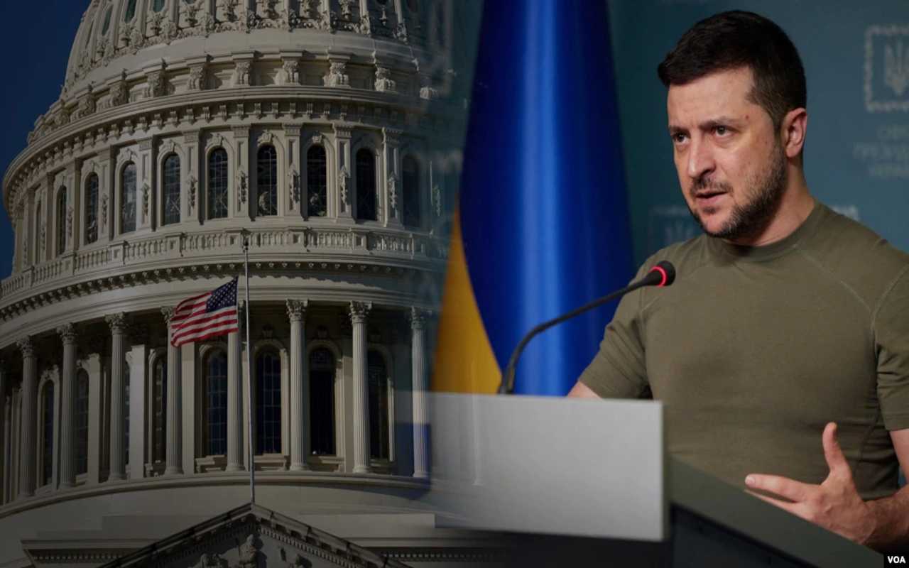 Volodimir Zelenski, presidente de Ucrania, habló al Congreso de Estados Unidos sobre el conflicto Rusia-Ucrania. | Foto: VOA.