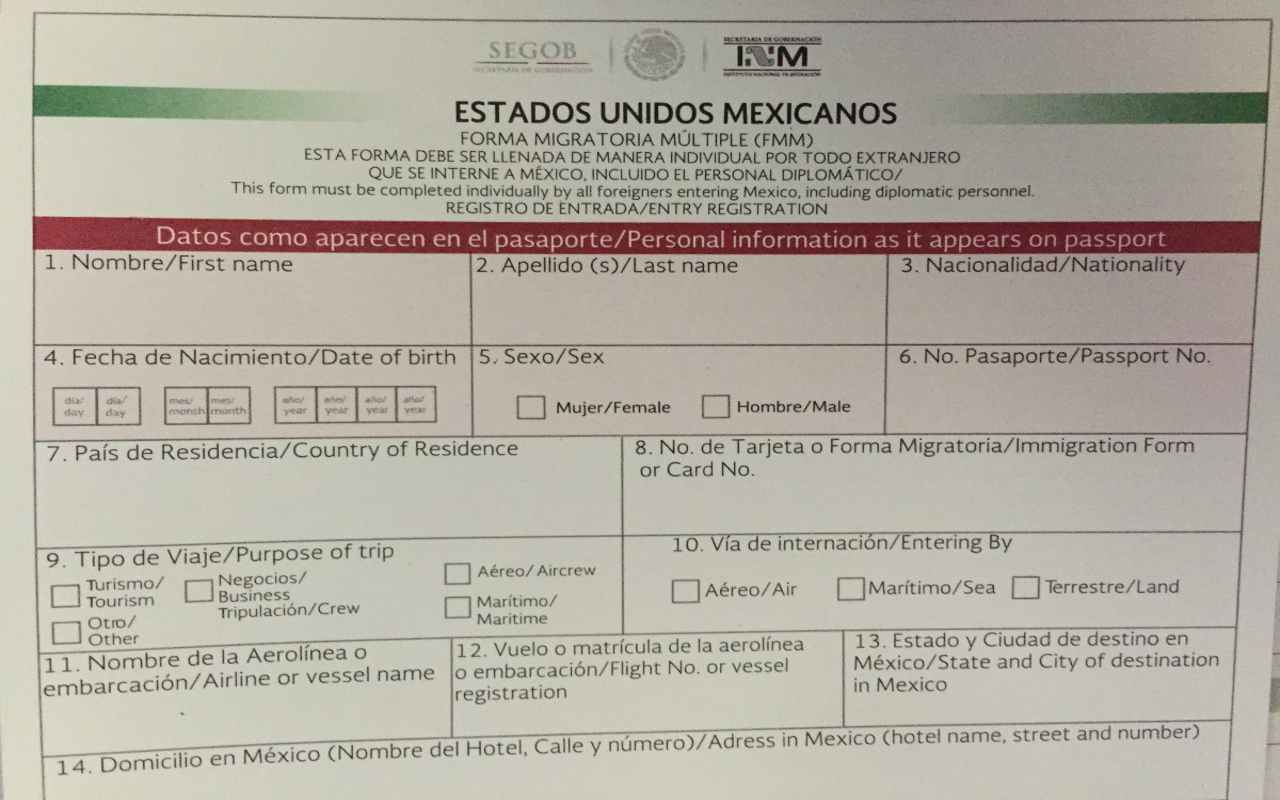 La Forma Migratoria Múltiple es un documento que necesitan los cubanos para viajar a México. | Foto: INM.