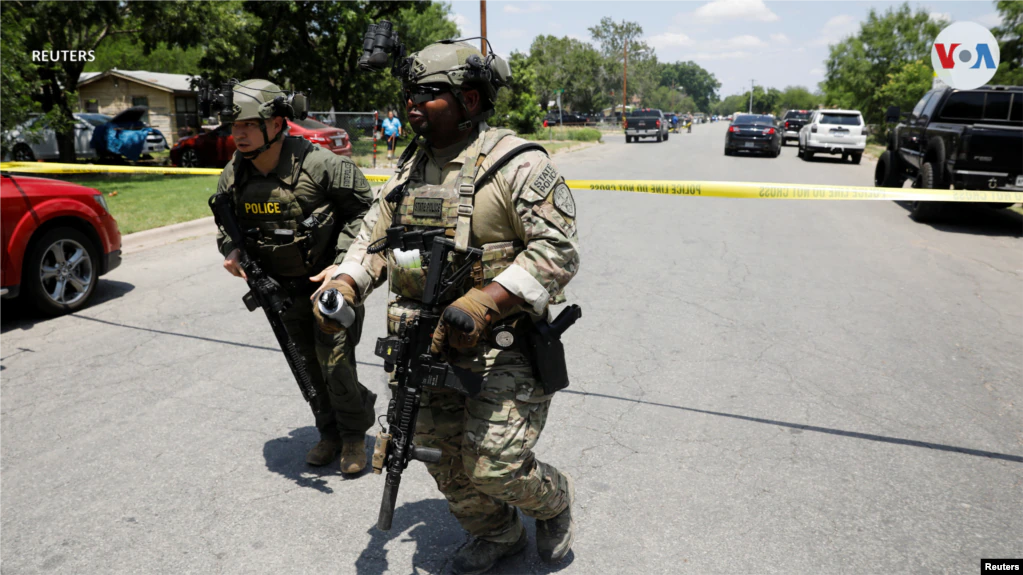 Agentes de la Patrulla Fronteriza abatieron al asesino de la primaria Robb en Uvalde, Texas. | Foto: REUTERS / VOA