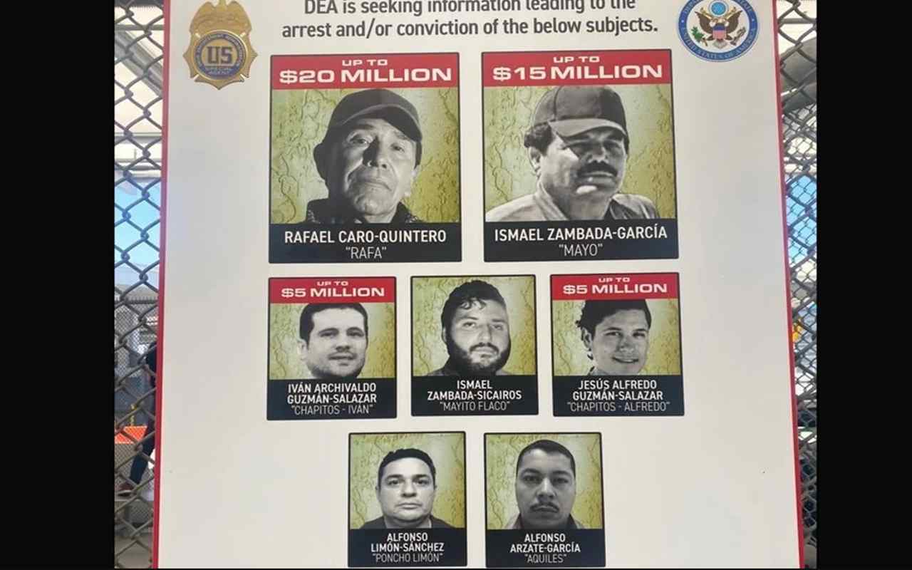 La DEA está buscando a los miembros del Cártel de Sinaloa. | Foto: Cortesía de la DEA.