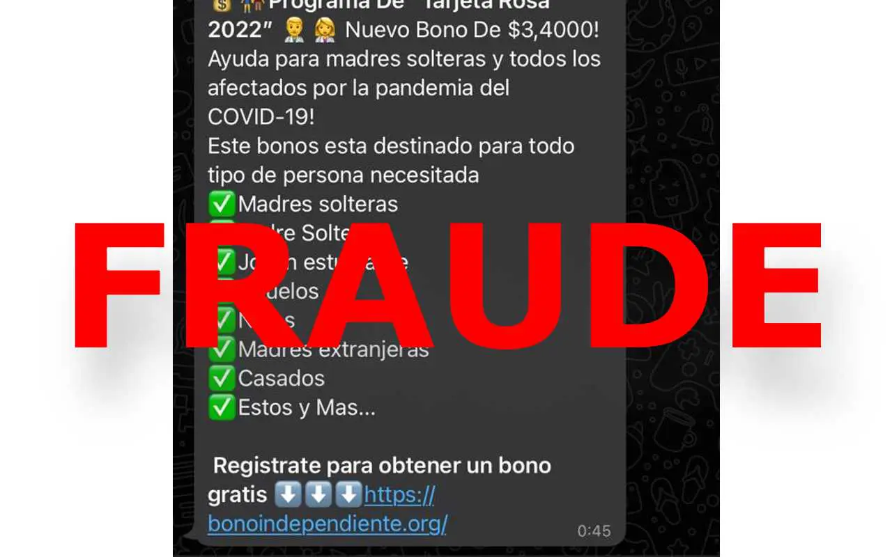 WhatsApp message is fraud