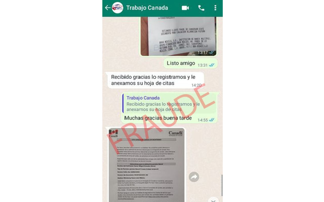 Engañaron a guanajuatenses con ofertas de trabajo falsas en Canadá. | Foto: Facebook oficial de la Embajada de Canadá en México.