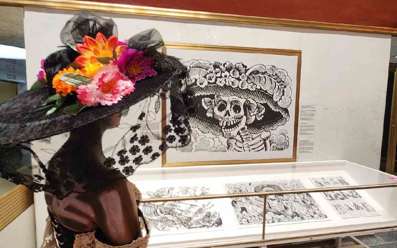 La Catrina es un grabado originalmente titulado "La Calavera Garbancera" del pintor José Guadalupe Posada | Foto: Consulado General de México en Nueva York