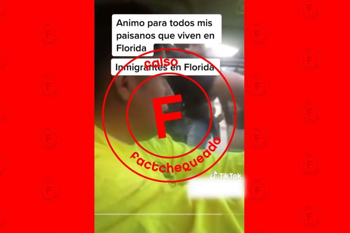 Esto es falso, el video del arresto del migrante no fue grabado en Florida, sino en San Bernardino, California, en 2020. | Foto: Especial