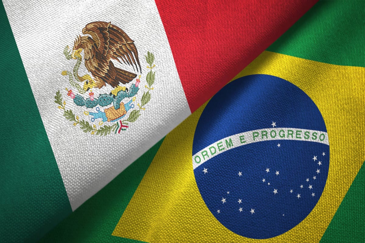 México y Brasil || Foto:imagen de archivo de depositphotos