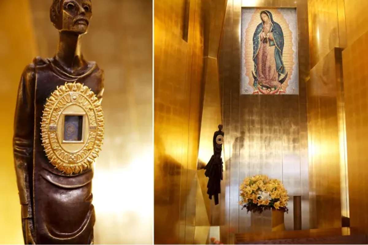 La catedral de Los Ángeles conserva un fragmento de la tilma original de la virgen de Guadalupe | Foto: ACI Prensa