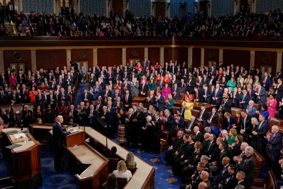 El discurso sobre el Estado de la Unión 2024 tiene lugar a dos días del supermartes, en el que el presidente Biden se posicionó como el precandidato demócrata favorito. Foto: AP / Voz de América