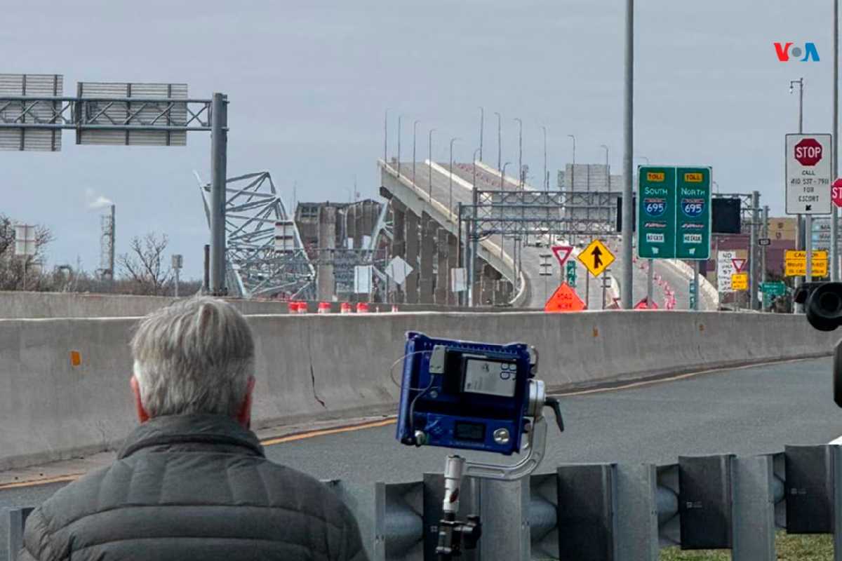 Seis trabajadores latinos en el puente de Baltimore realizaban actividades de construcción al momento del accidente | Foto: Voz de América Reuters