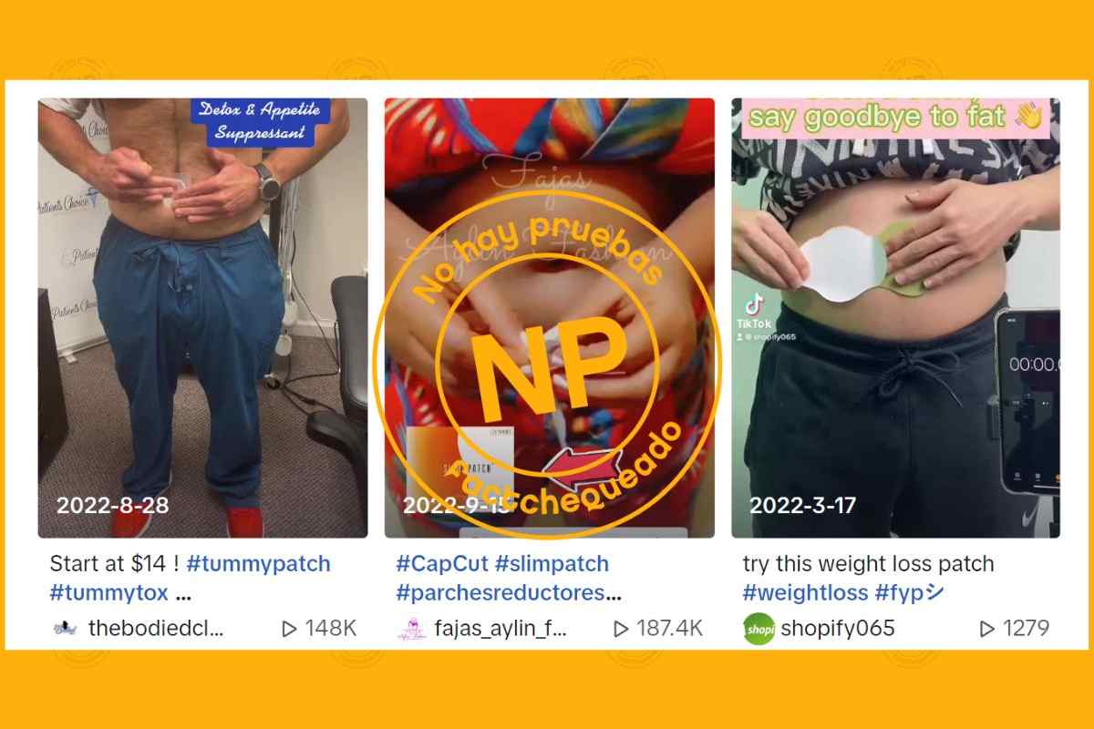 Se han viralizado en TikTok varios videos de personas pegándose parches para bajar de peso