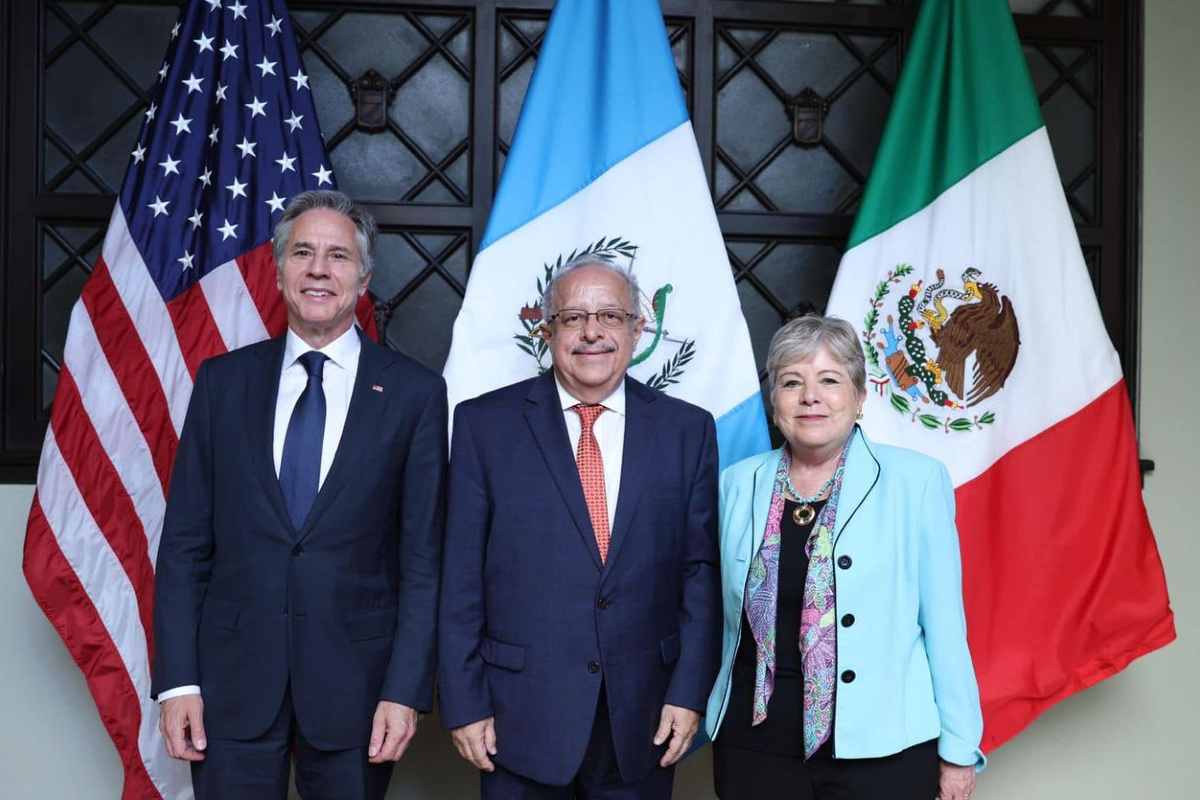 Alicia Bárcena asiste a reunión de migración en Guatemala y se reúne con Antony Blinken, secretario de Estado de USA | Foto: Foto: @SRE_mx