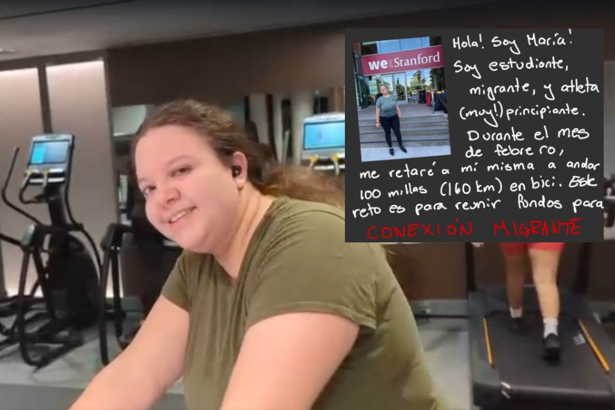 María Zurita es una estudiante de doctorado en la Universidad de Standford que tiene el objetivo de pedalear 100 millas para apoyar las donaciones para ayudar a Conexión Migrante | Foto: Especial